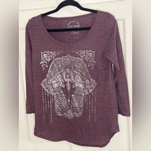Lucky Brand Plum Long Sleeve Top